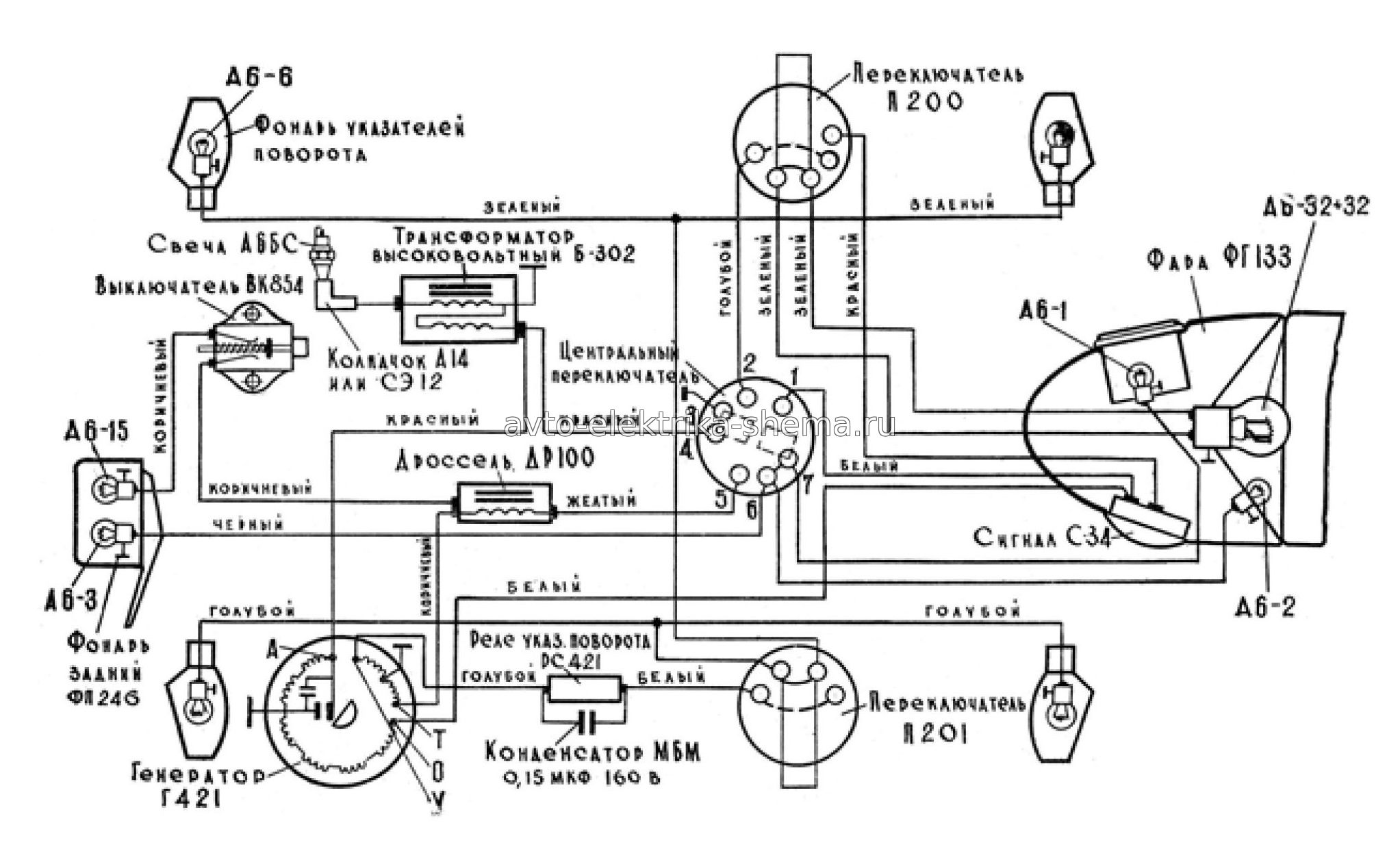 Схема электрооборудования мотоциклов Минск ММВЗ 3.111