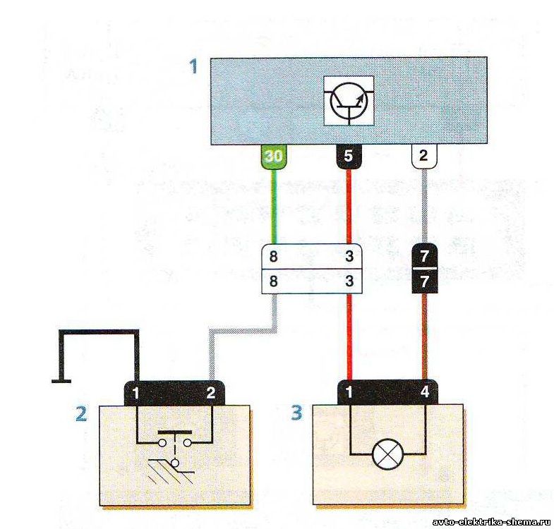Схема включения освещения багажника Renault Logan
