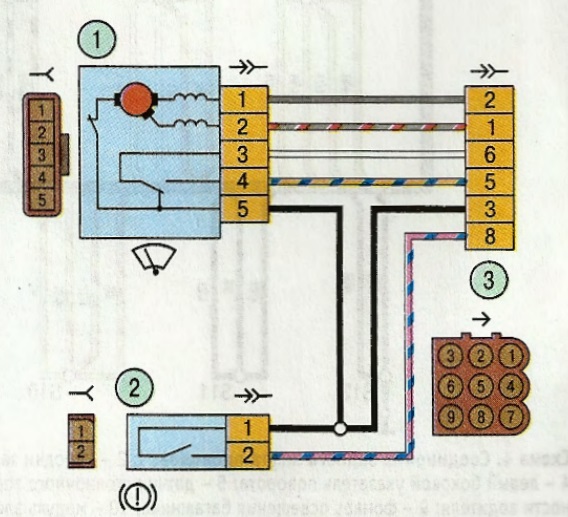 Схема соединения проводов короба воздухозаборника на Лада Гранта