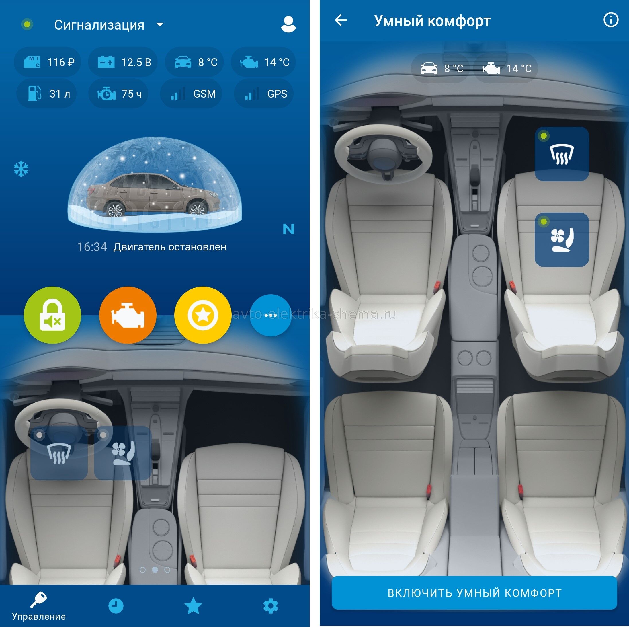 Активация меню умного комфорта без CAN-шин в S96v2