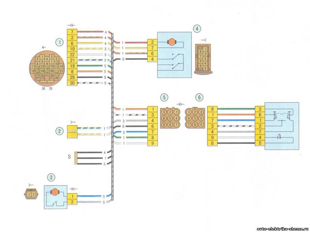 ЛАДА Калина ::: Схема системы управления двигателем 1,6i (ЕВРО II)