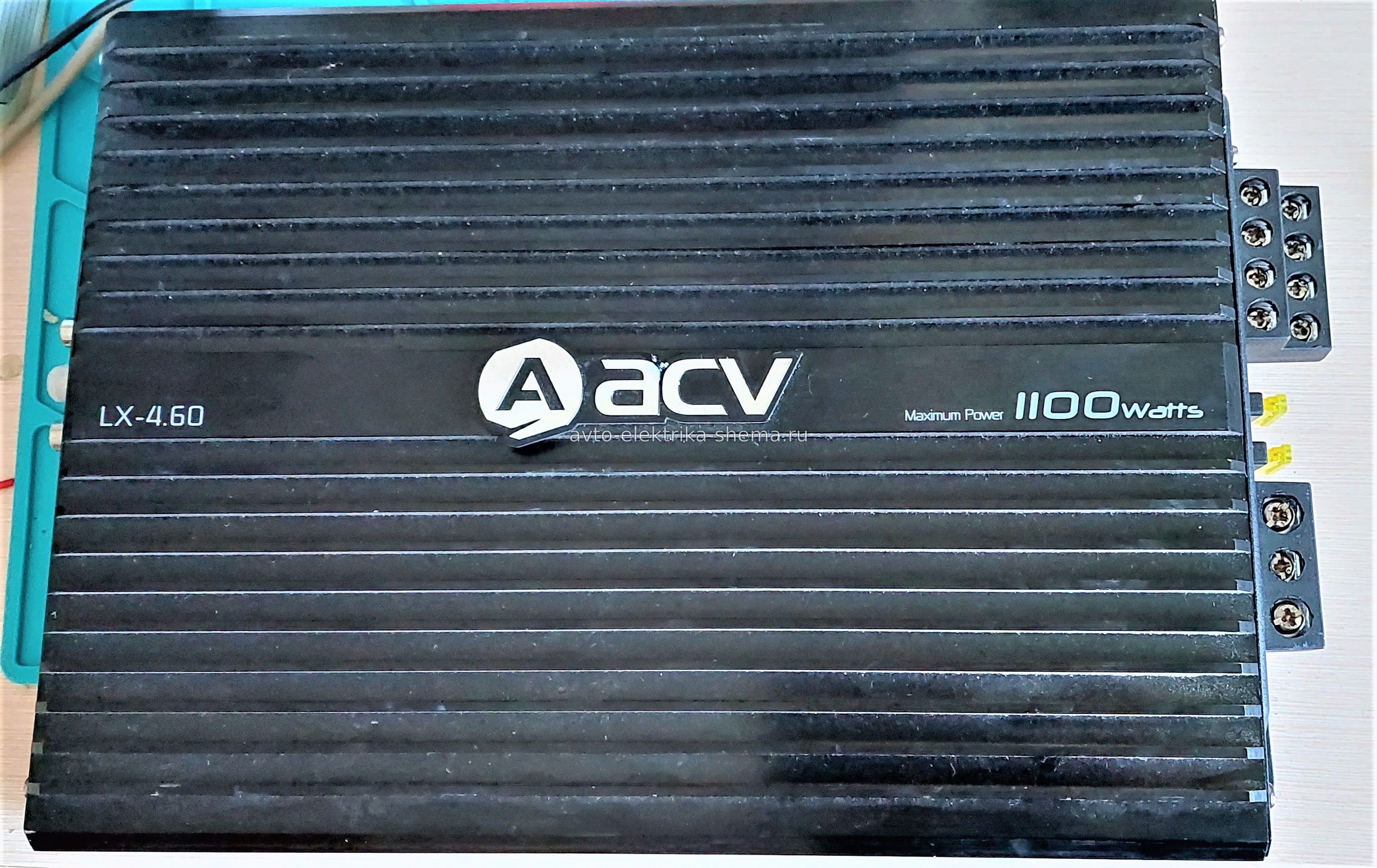 Ремонт автомобильного усилителя ACV LX-4.60, без замены деталей