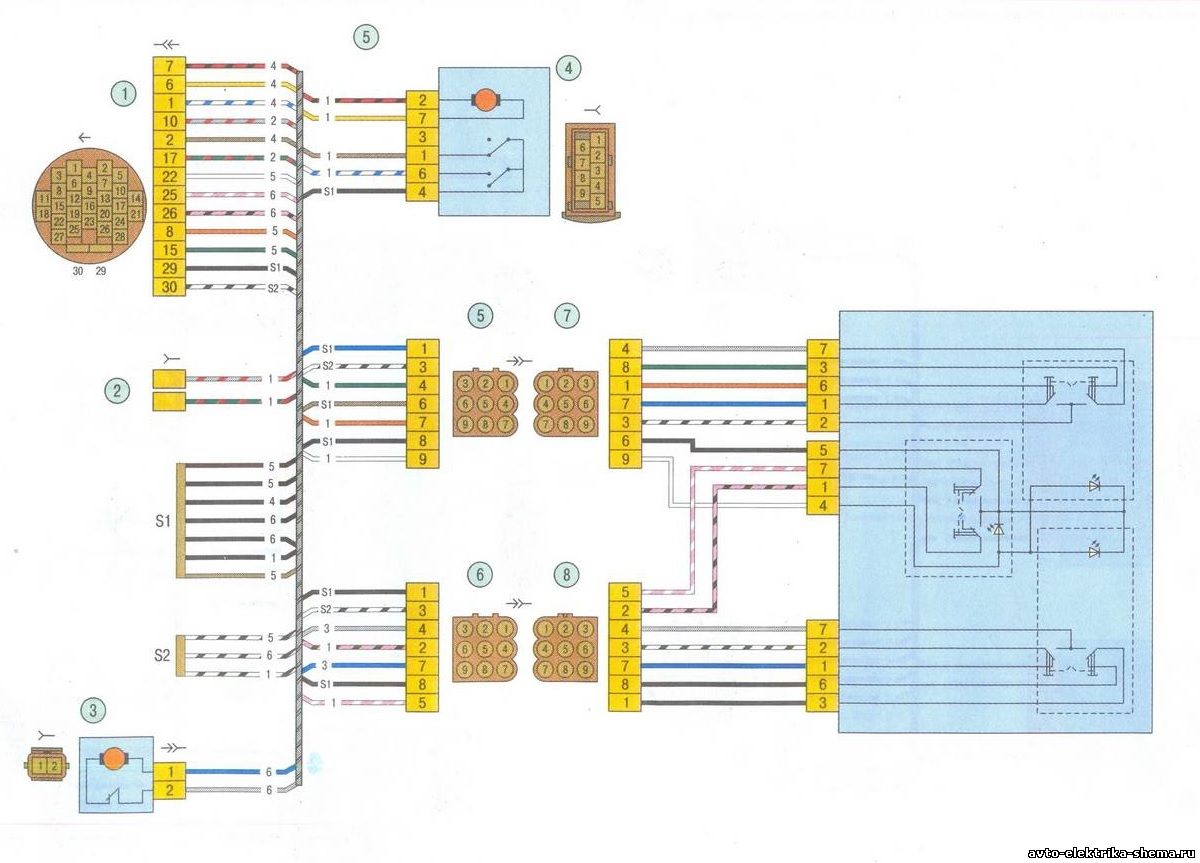 ЛАДА Калина ::: Схема системы управления двигателем 1,6i (ЕВРО II)
