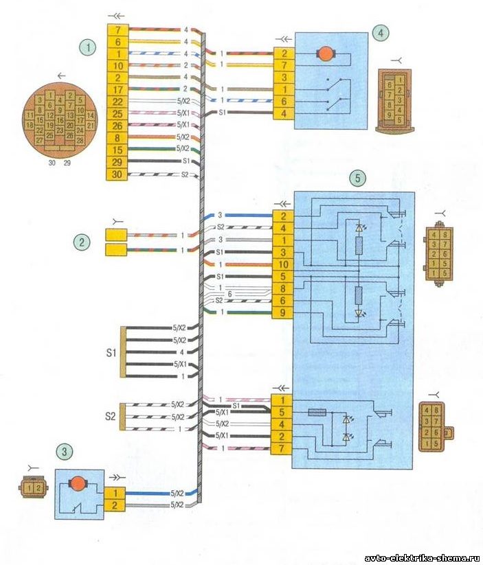 Схема электрооборудования ВАЗ-1118 или Лада Калина, Lada Kalina